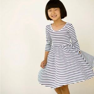 EUC alice and ames ballet dress in navy stripe - size 10